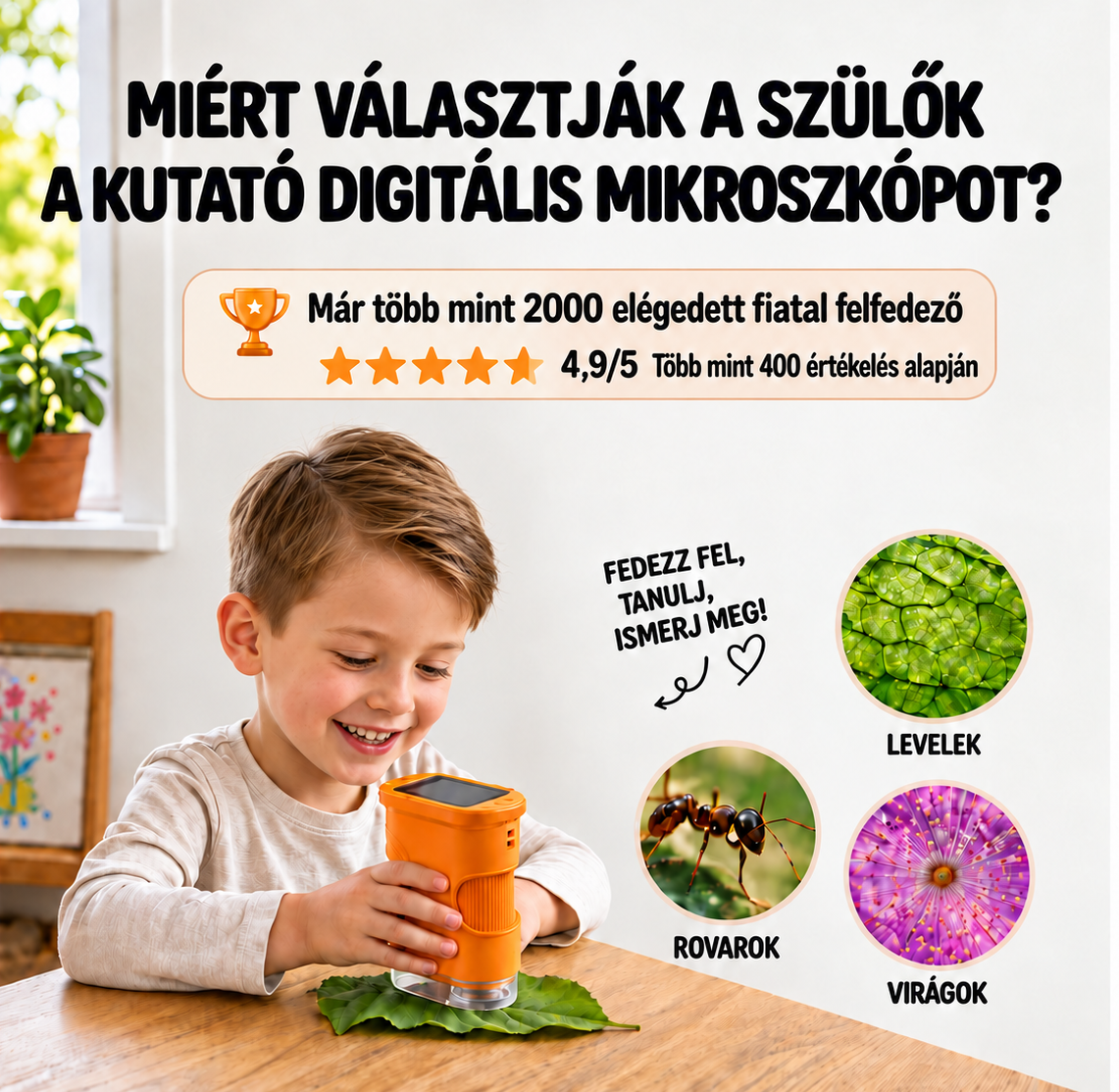 Loupix Kutató Digitális Mikroszkóp